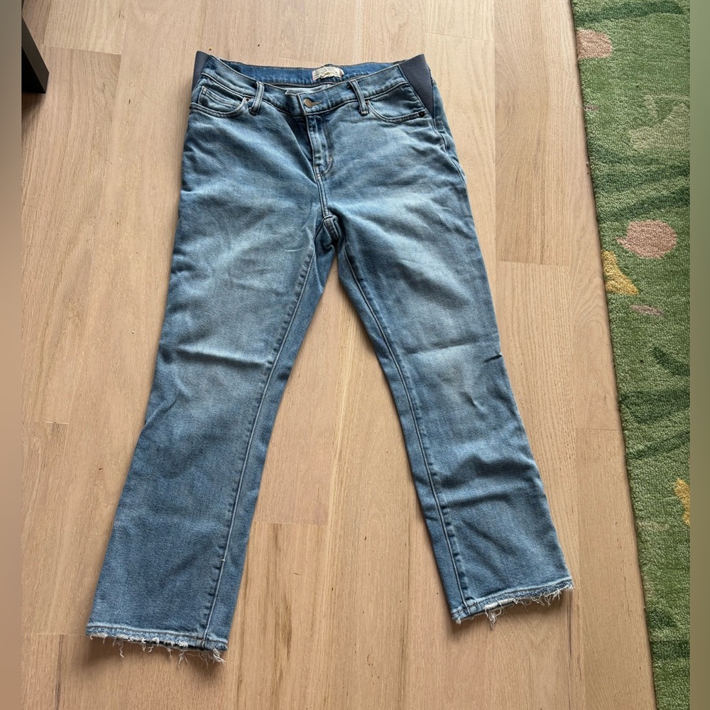 HATCH The Crop Maternity Jean Light Wash